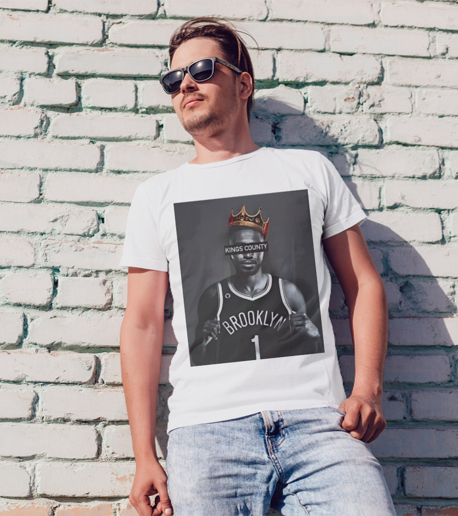 Mikal Bridges Kings County Brooklyn Basketball Crown T-Shirt