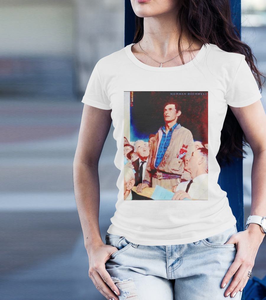 Norman Rockwell Freedom Of Speech Twizzlers Edition T-Shirt