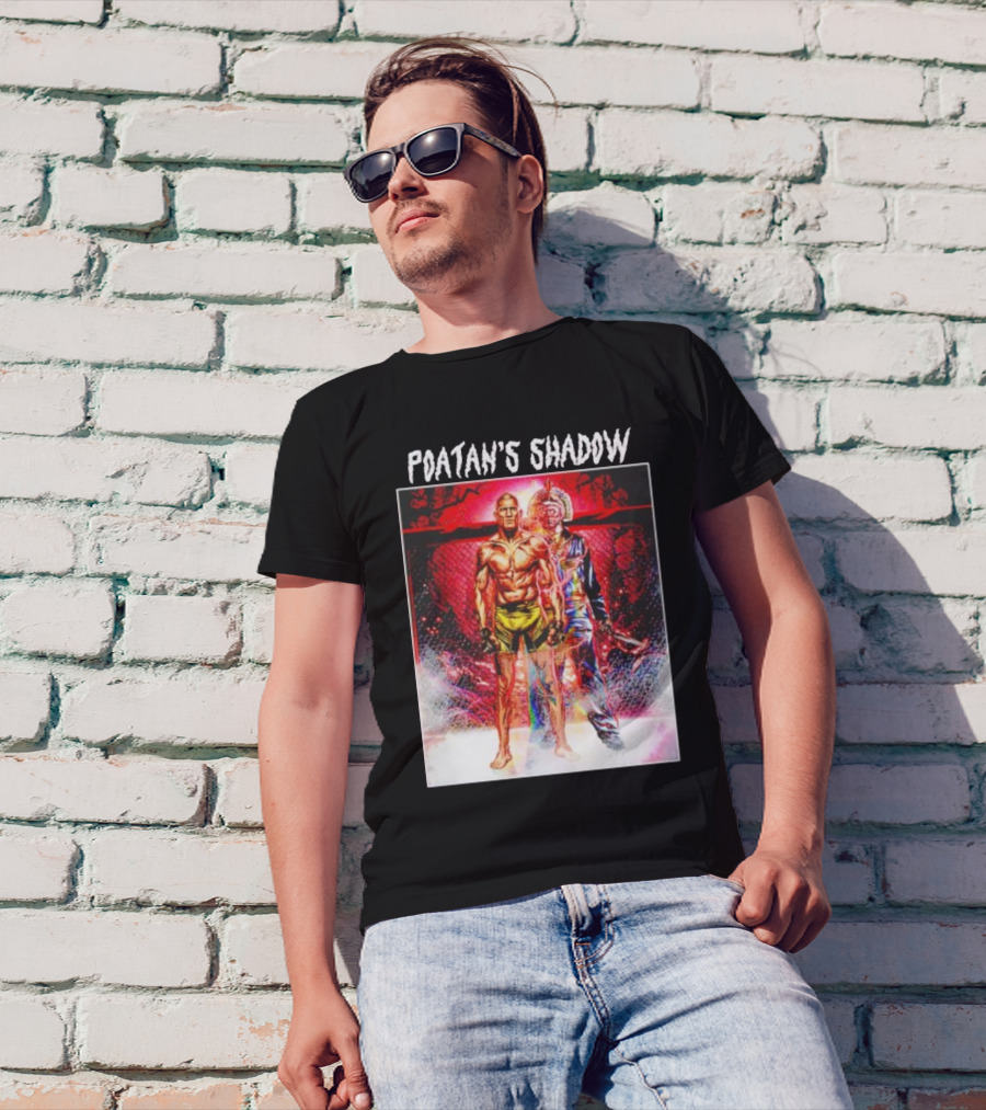 Poatan's Shadow Dual Persona Warrior In Fight Arena T-Shirt