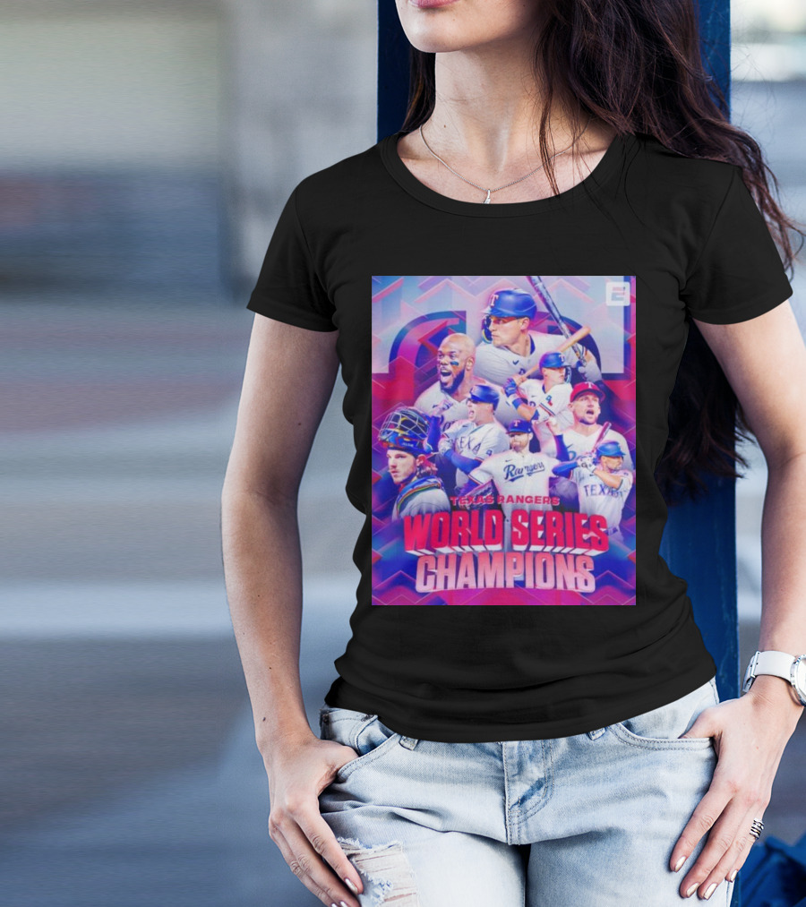 Texas Rangers World Series Champions ESPN Baseball Team Players T-Shirt