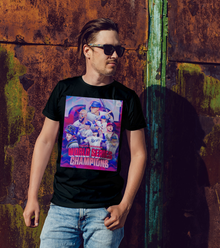Texas Rangers World Series Champions ESPN Baseball Team Players T-Shirt