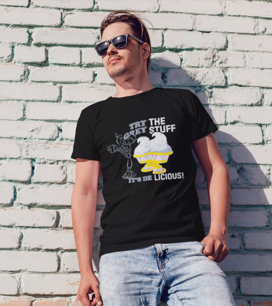 Try The Grey Stuff It’s DeLicious Cogsworth Ice Cream Cups T-Shirt