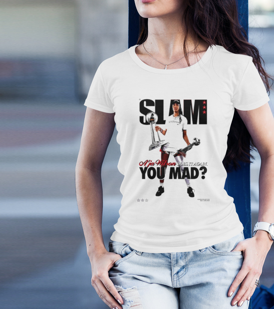 SLAM A'ja Wilson Does It Again You Mad? T-Shirt