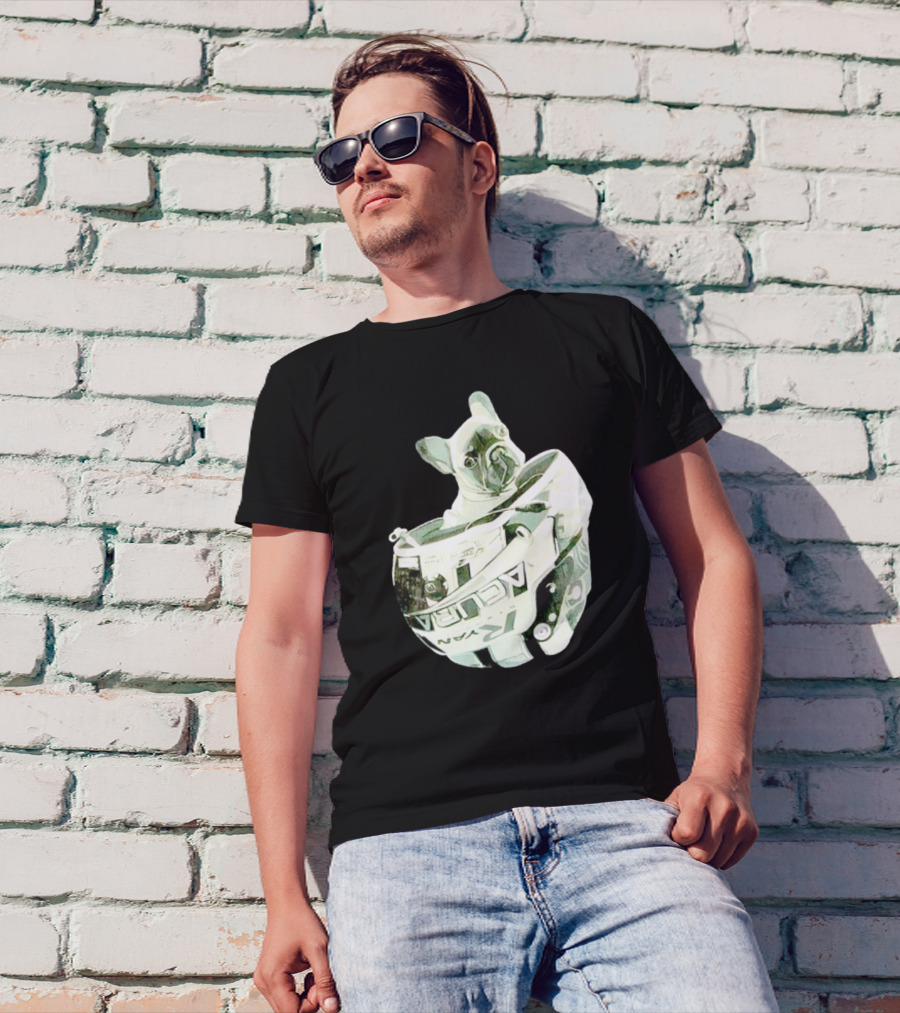 Franklin Beans Eversley French Bulldog Racing Helmet Acura Formula T-Shirt