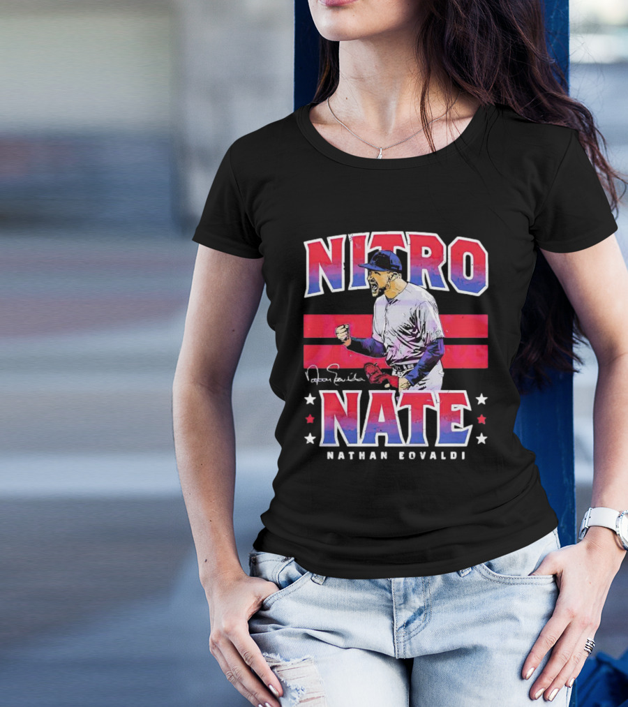 Nitro Nate Nathan Eovaldi Signature Baseball T-Shirt