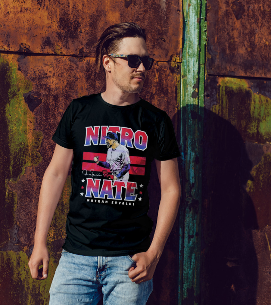 Nitro Nate Nathan Eovaldi Signature Baseball T-Shirt