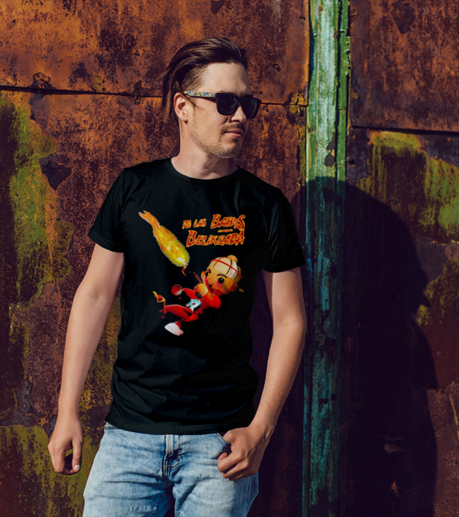 Pa Las Babys Belikeada Flame Throwing Anime Character T-Shirt