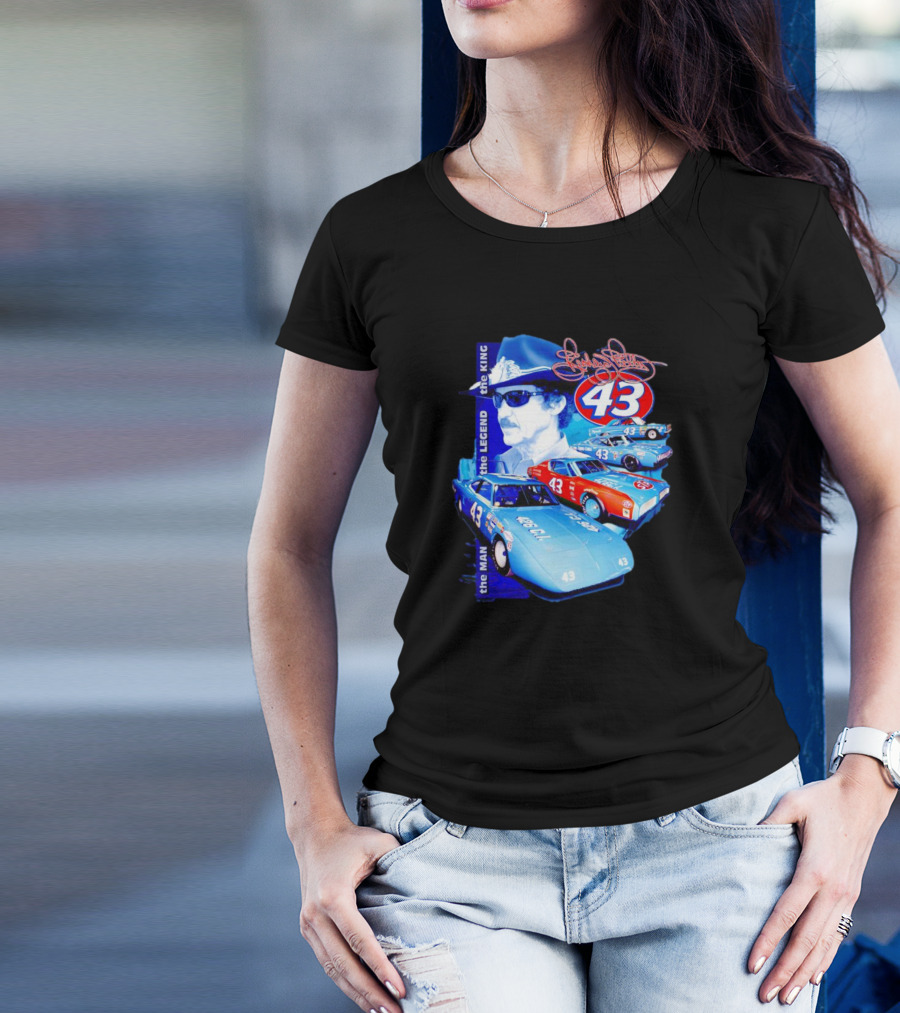 Richard Petty The Legend The King 43 Signature Racing Cars T-Shirt