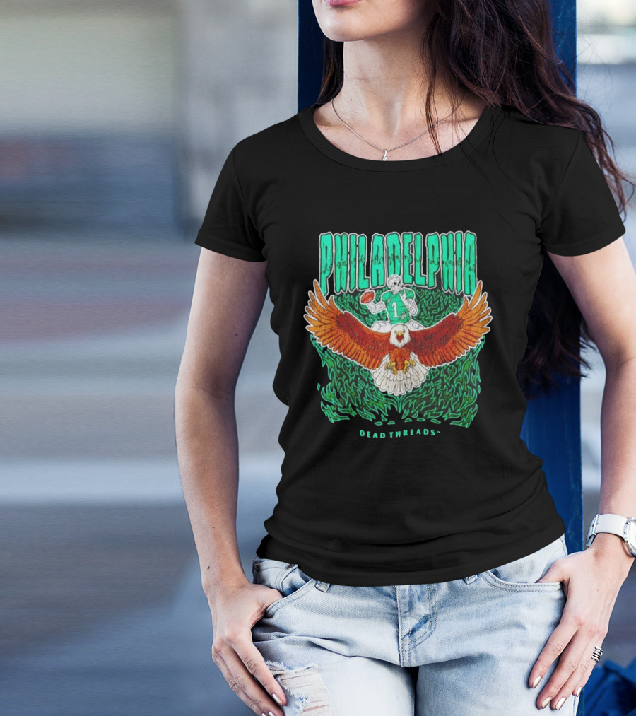 Philadelphia Football Eagle Dead Threads T-Shirt