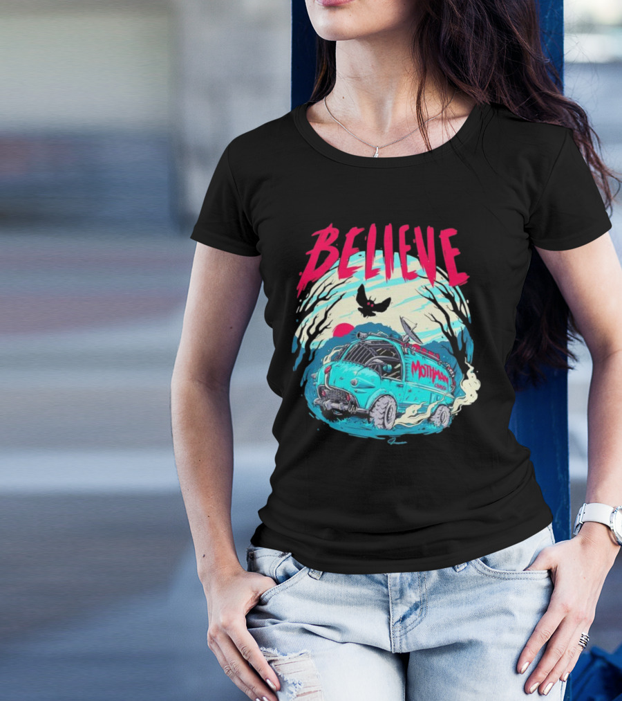 Believe Mothman Shadow Van Adventure T-Shirt