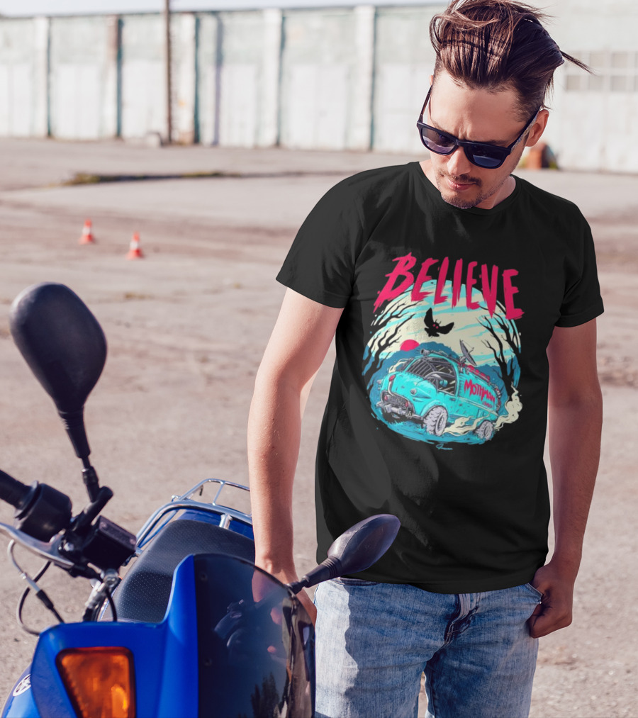 Believe Mothman Shadow Van Adventure T-Shirt