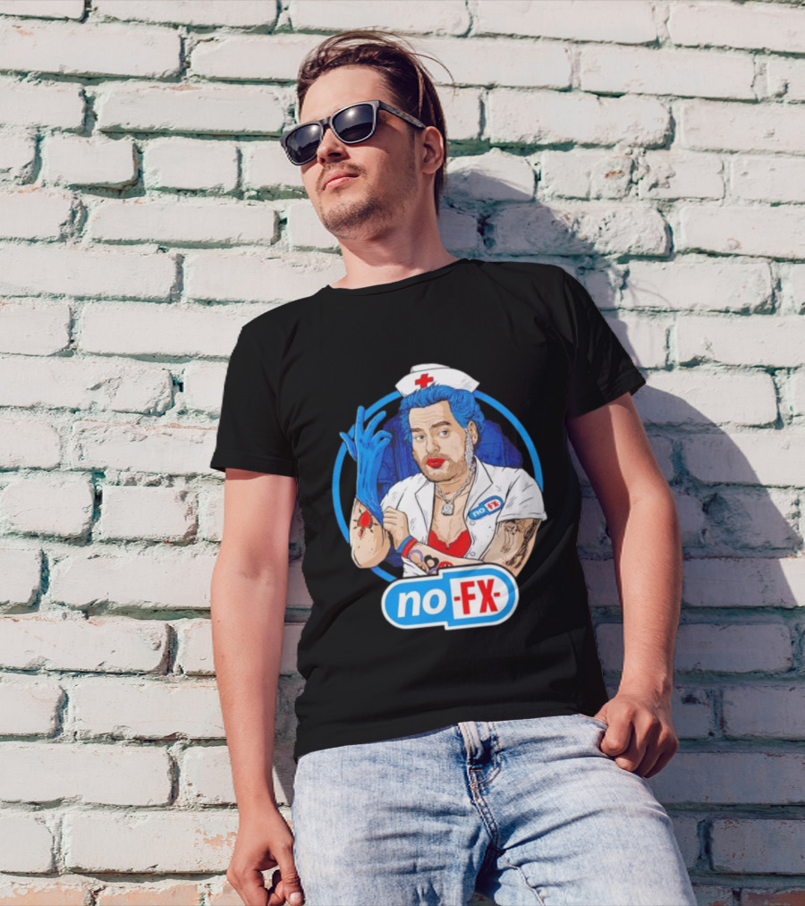 NOFX Nurse Punk Mike Tattoo Cartoon T-Shirt