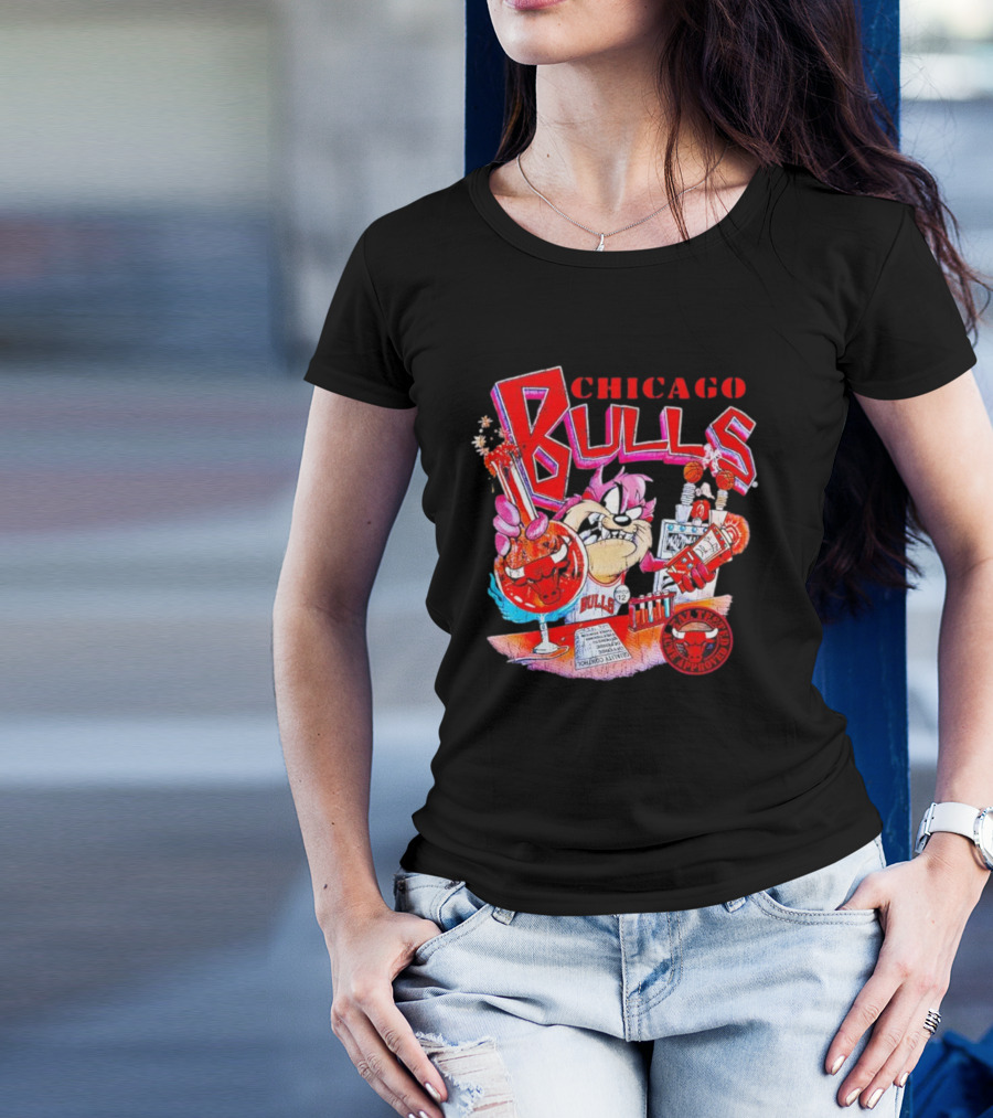 Chicago Bulls Taz NBA Mixology Martian Laboratory Mayhem T-Shirt