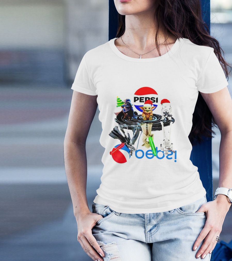 Pepsi Christmas Darth Vader Yoda Stormtrooper T-Shirt