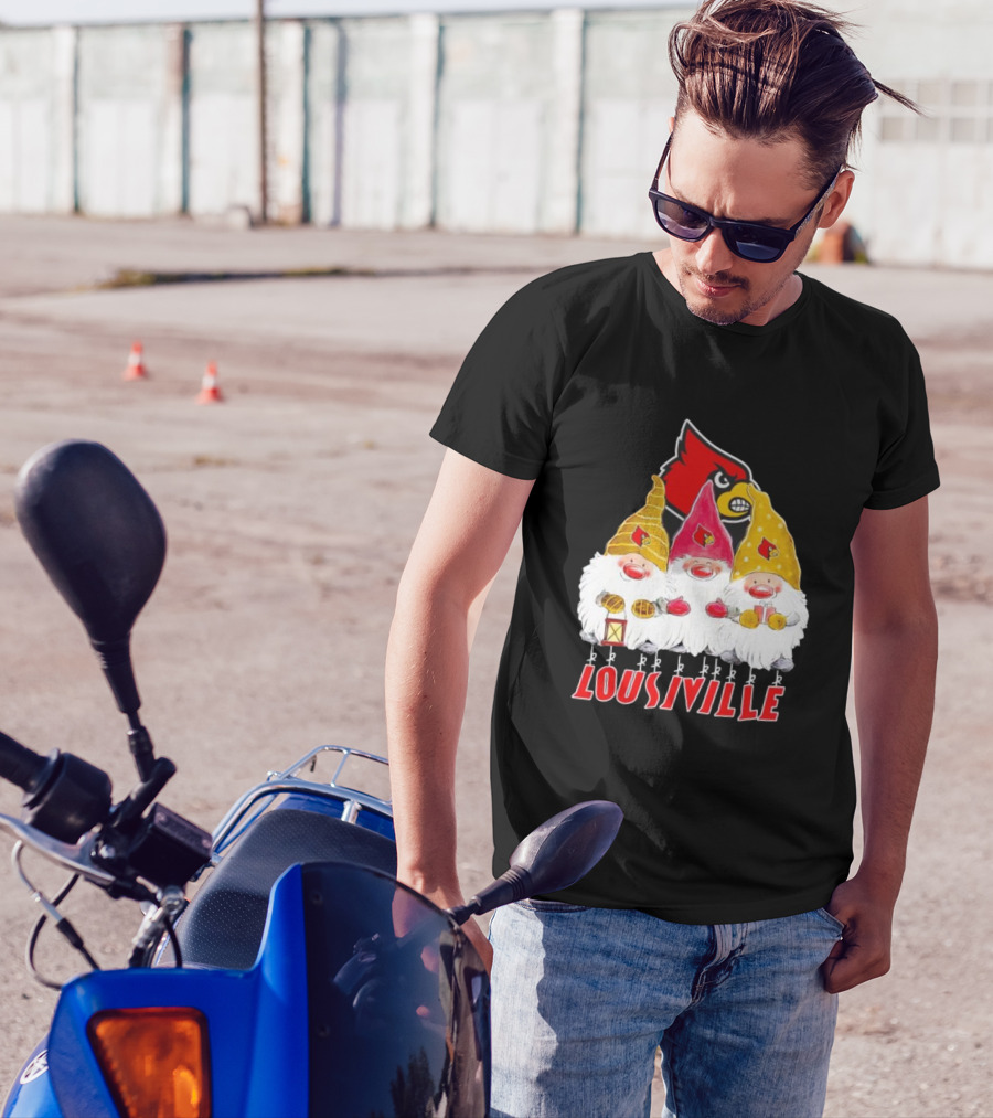 Louisville Cardinals Christmas Gnomies T-Shirt