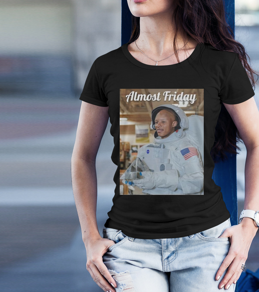 Almost Friday Josh Dobbs Passtronaut Astronaut Suit NASA Flag T-Shirt