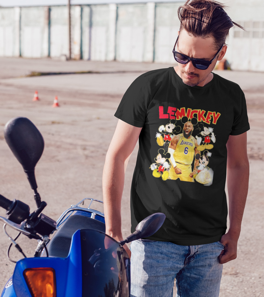 LeMickey LeBron James Lakers With Mickey Characters T-Shirt