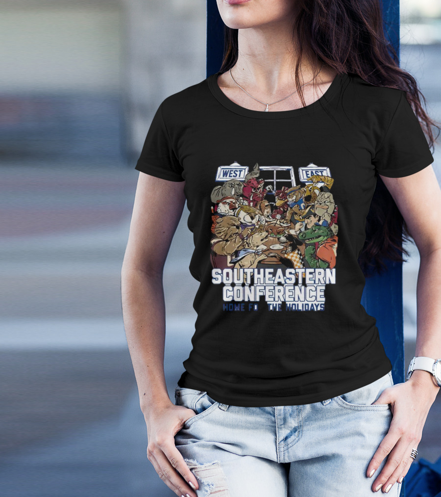 Southeastern Conference West East Rivalry Home For The Holidays T-Shirt