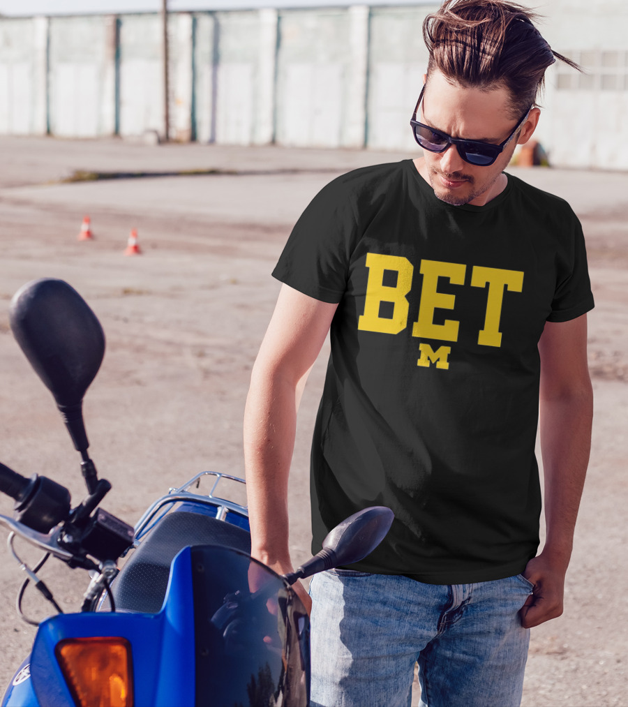 Michigan Football BET M College Sports T-Shirt