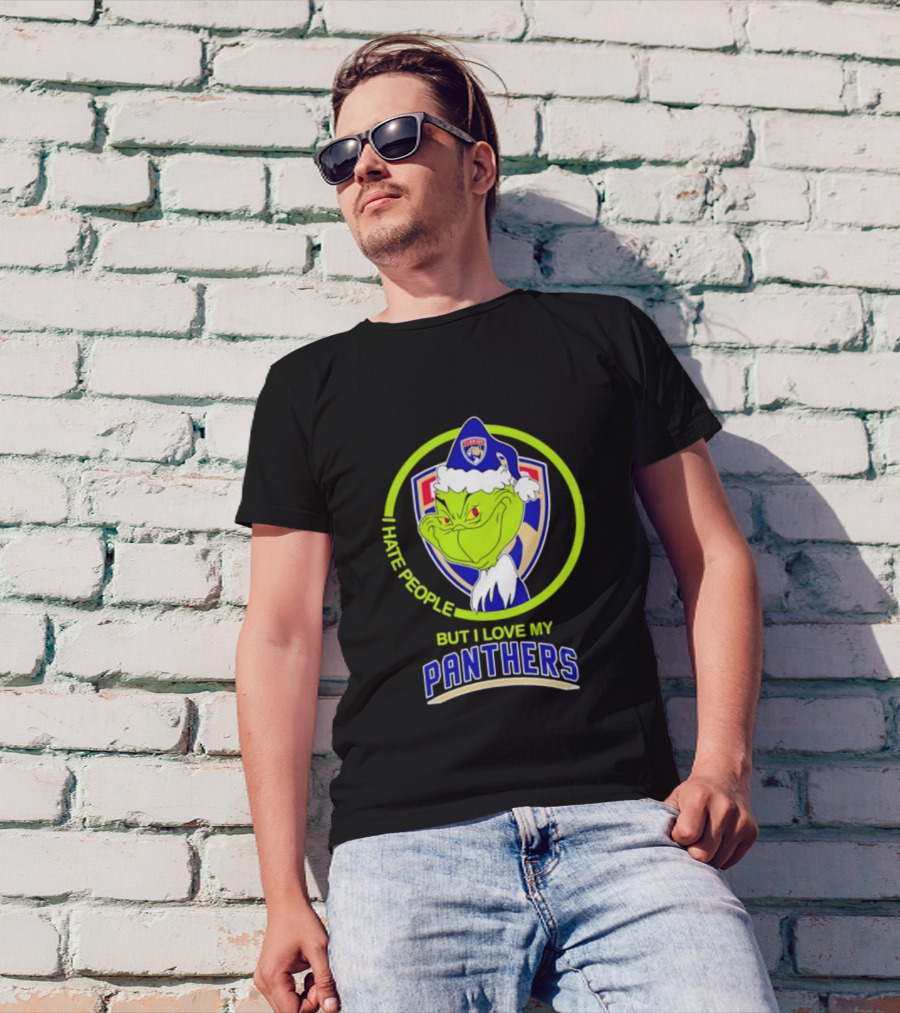 I Hate People But I Love My Florida Panthers Grinch T-Shirt