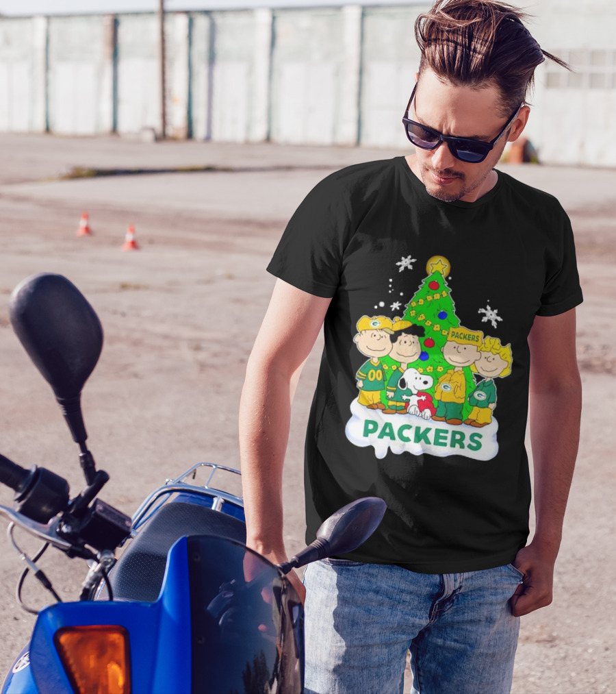Packers Peanuts Characters Christmas Tree T-Shirt