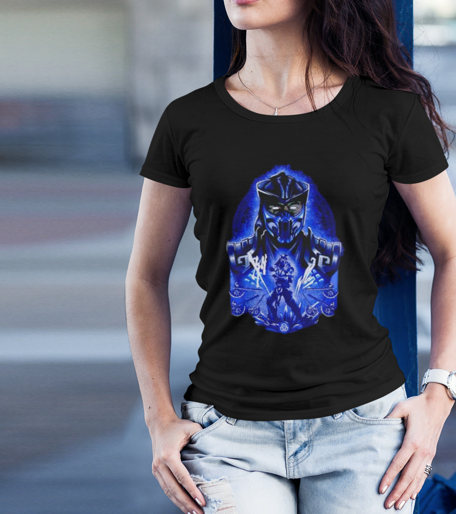Attack Of SubZero Mortal Kombat Iconic Blue Warrior Battle T-Shirt
