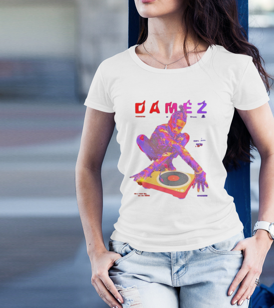 Damez Presents HIPHOP50 Vibrant Turntable Experience T-Shirt