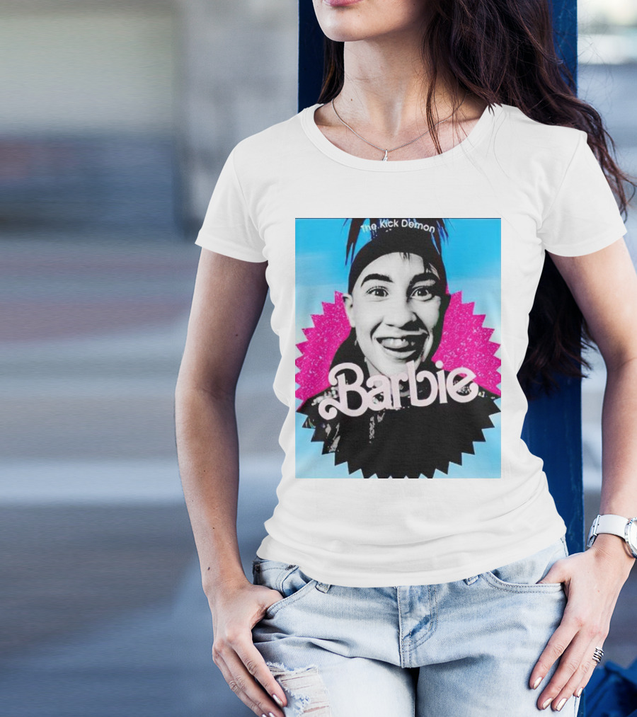 The Kick Demon Barbie Iconic Bold Face T-Shirt