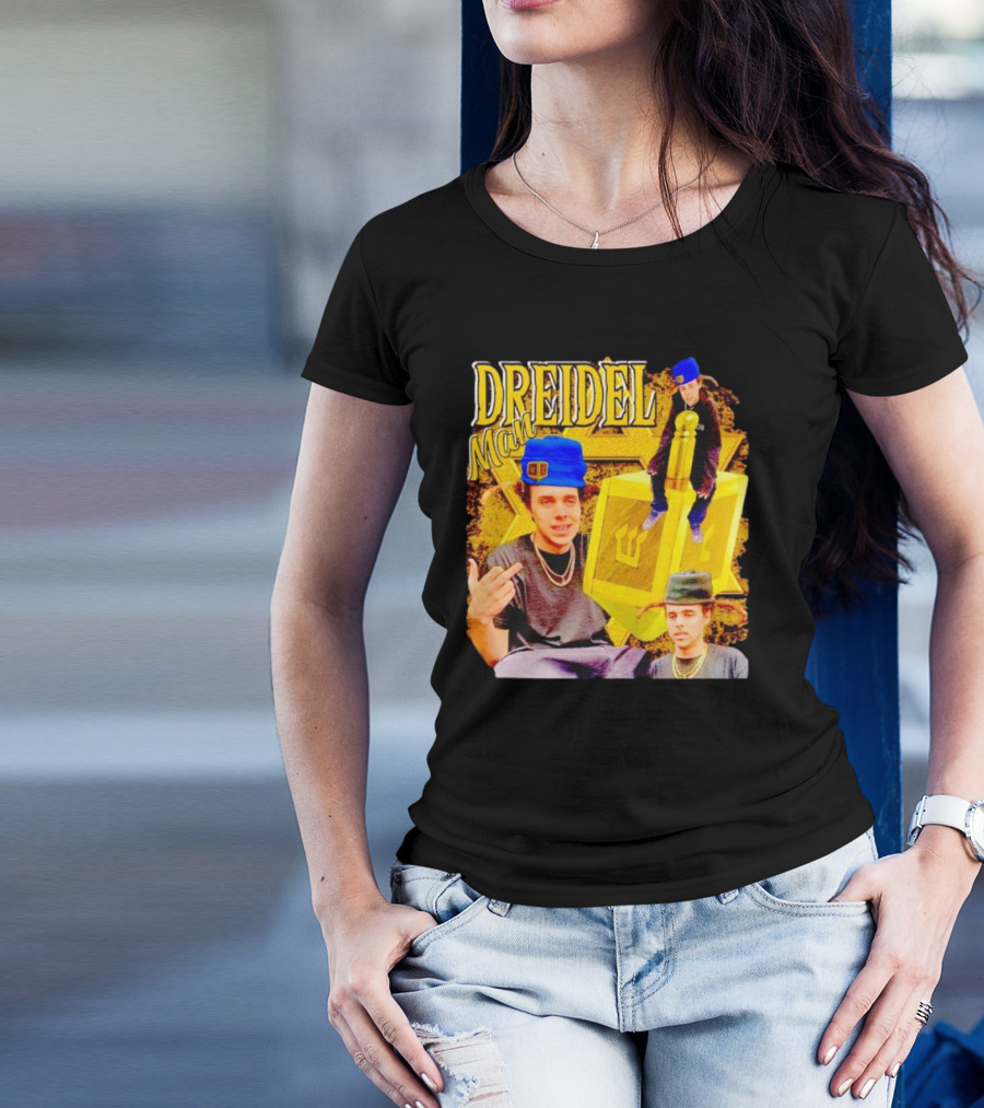 Dreidel Man Vintage Star Yellow Dreidel Hat T-Shirt