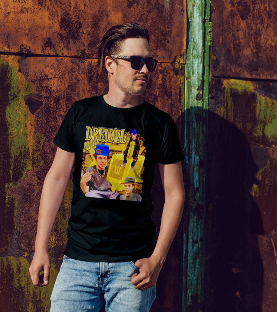 Dreidel Man Vintage Star Yellow Dreidel Hat T-Shirt
