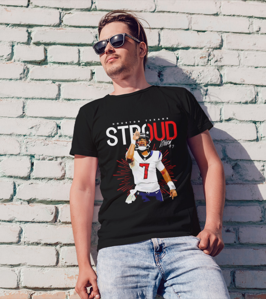 Houston Texans Cj Stroud #7 Signature Visionary Leader T-Shirt