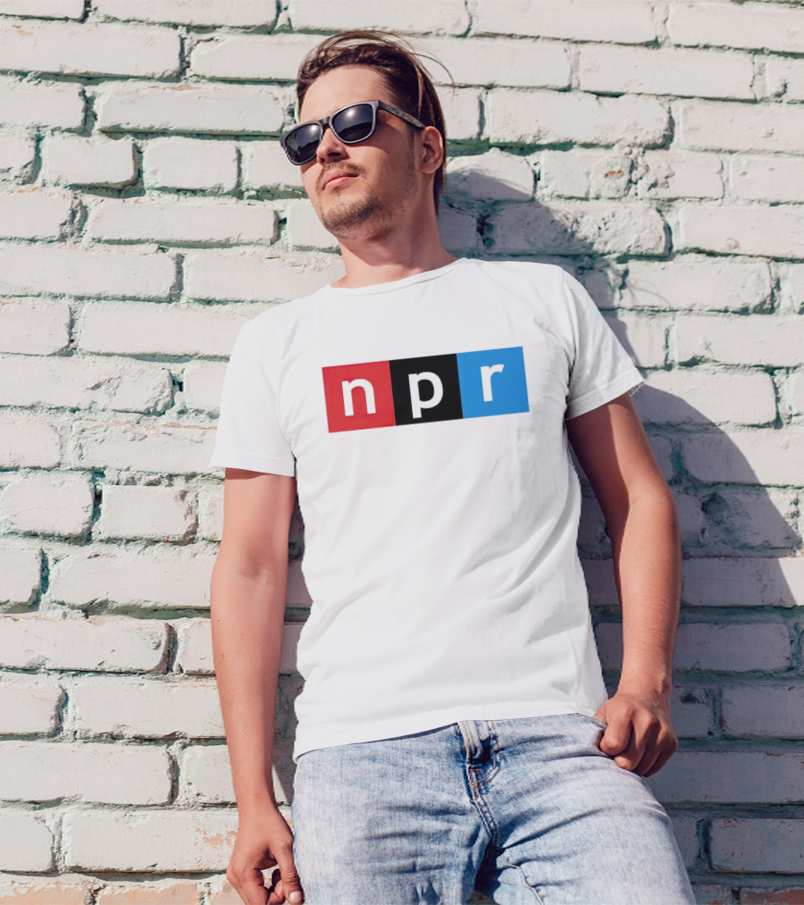 NPR Red Black Blue Iconic Logo Squares T-Shirt