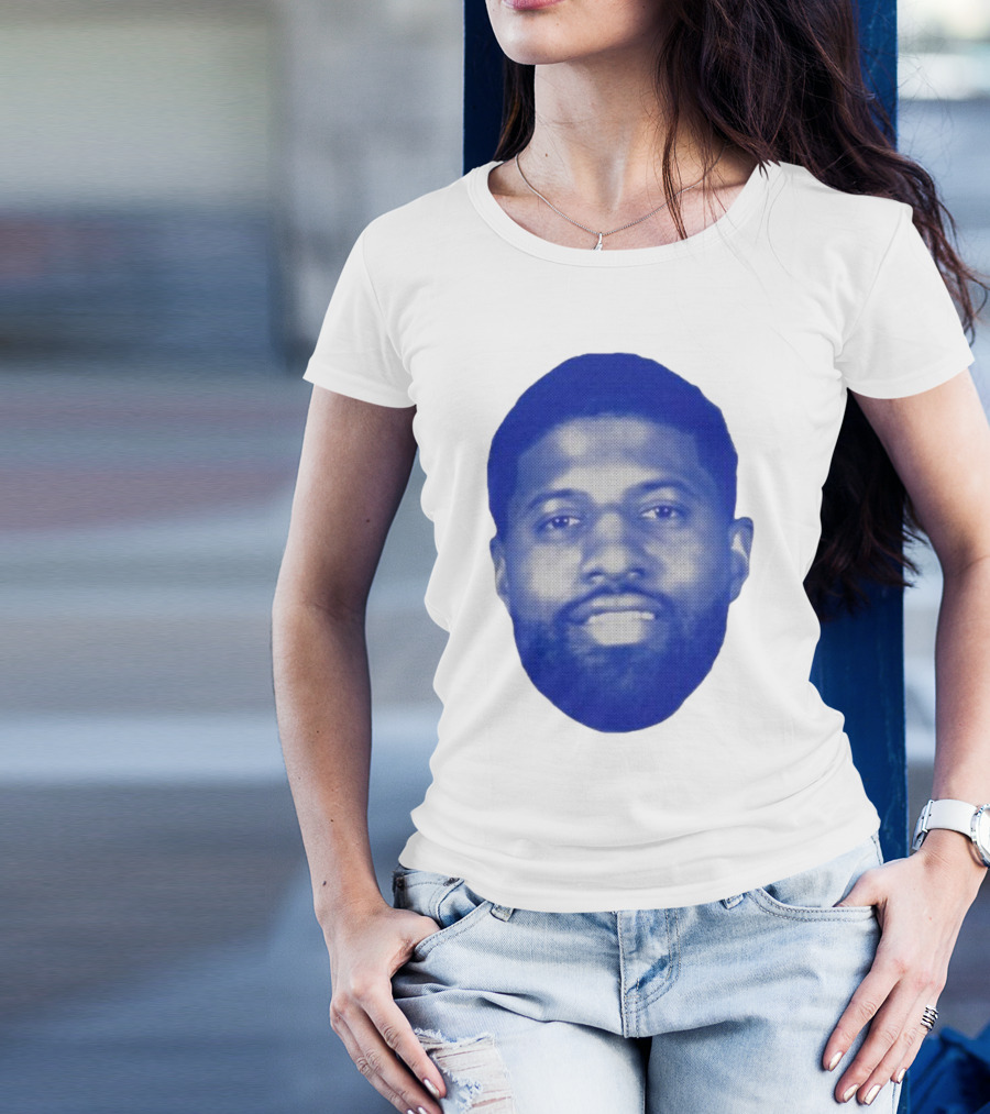 Paul George Blue Halftone Face T-Shirt