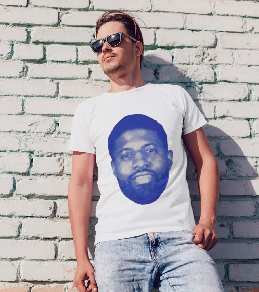 Paul George Blue Halftone Face T-Shirt