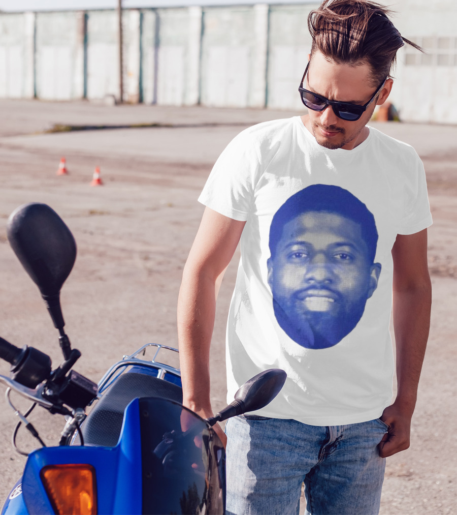 Paul George Blue Halftone Face T-Shirt