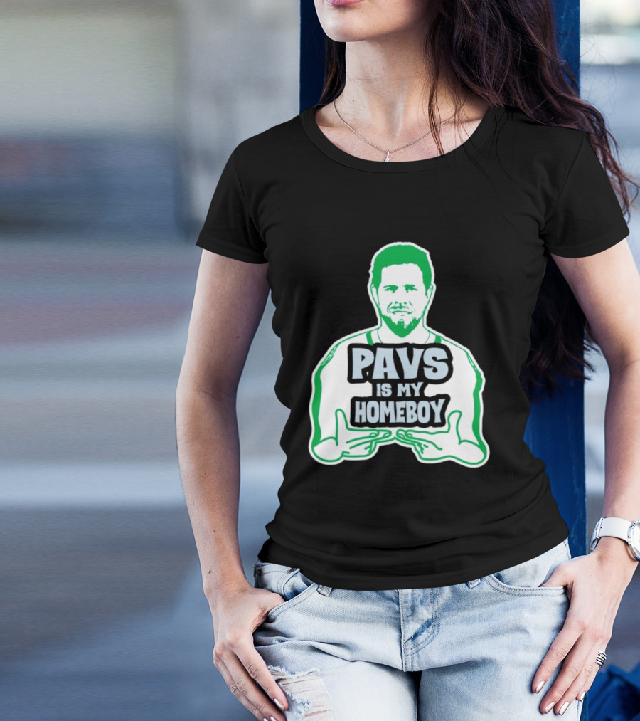 Dallas Stars Pavs Is My Homeboy Green And White T-Shirt