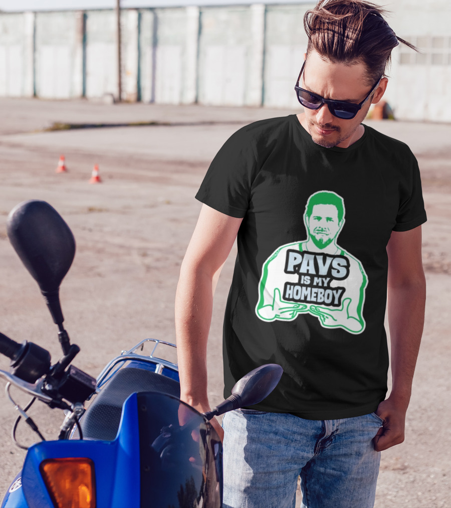 Dallas Stars Pavs Is My Homeboy Green And White T-Shirt
