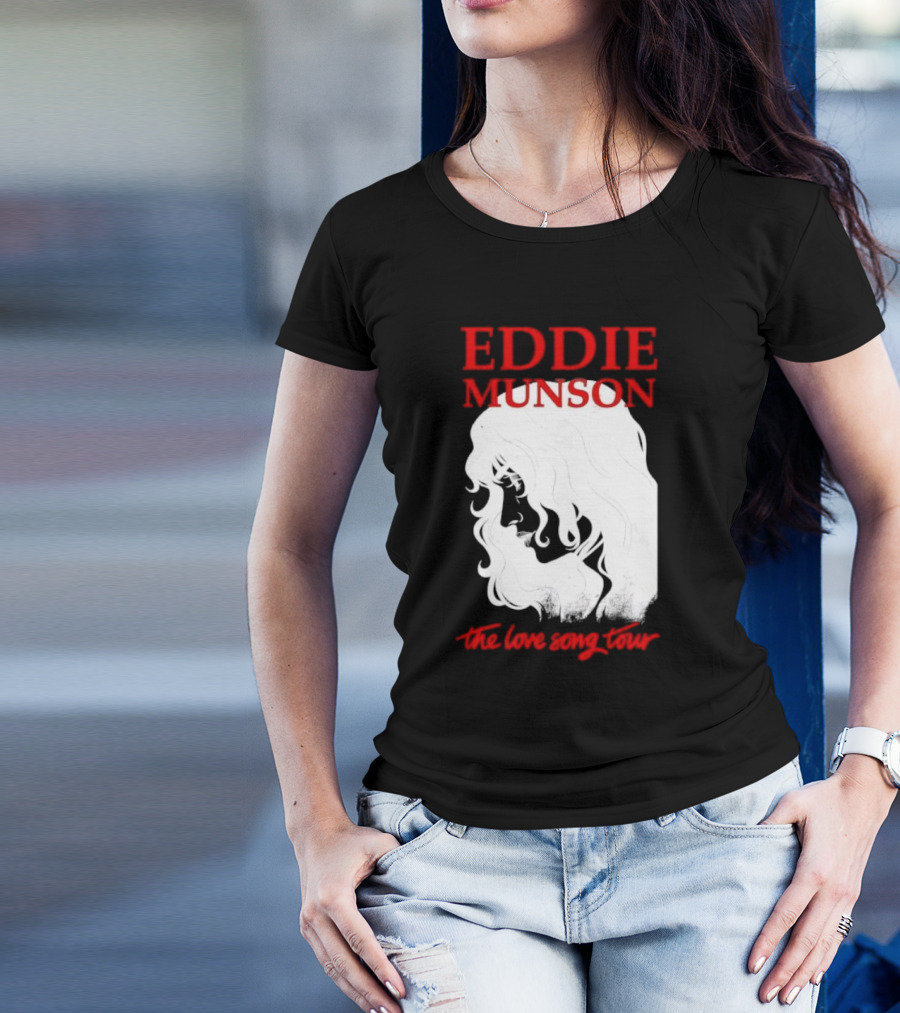 Eddie Munson The Love Song Tour Silhouette Portrait In T-Shirt