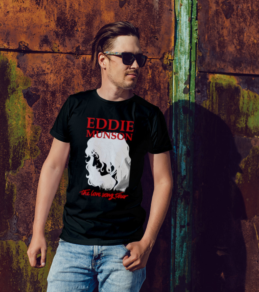 Eddie Munson The Love Song Tour Silhouette Portrait In T-Shirt