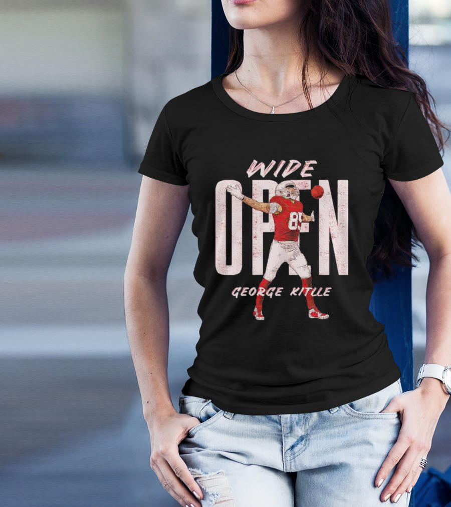 Wide Open George Kittle Football Catch T-Shirt