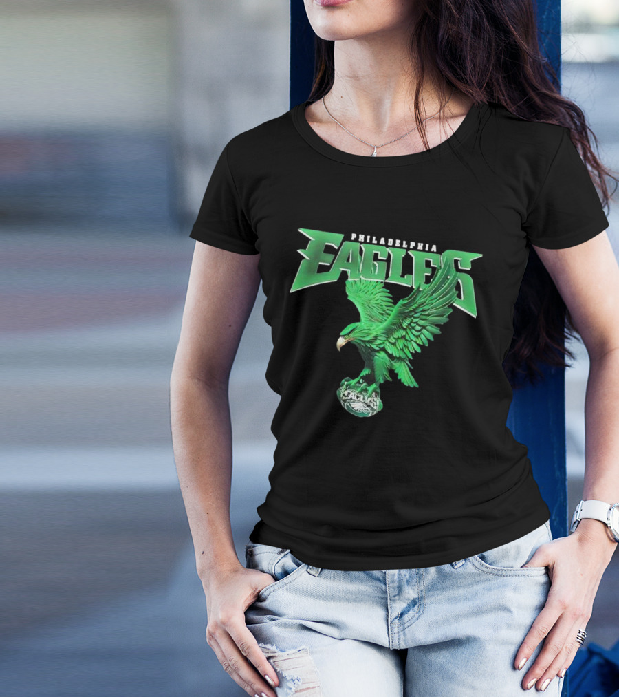 Philadelphia Eagles Green Soaring Eagle T-Shirt