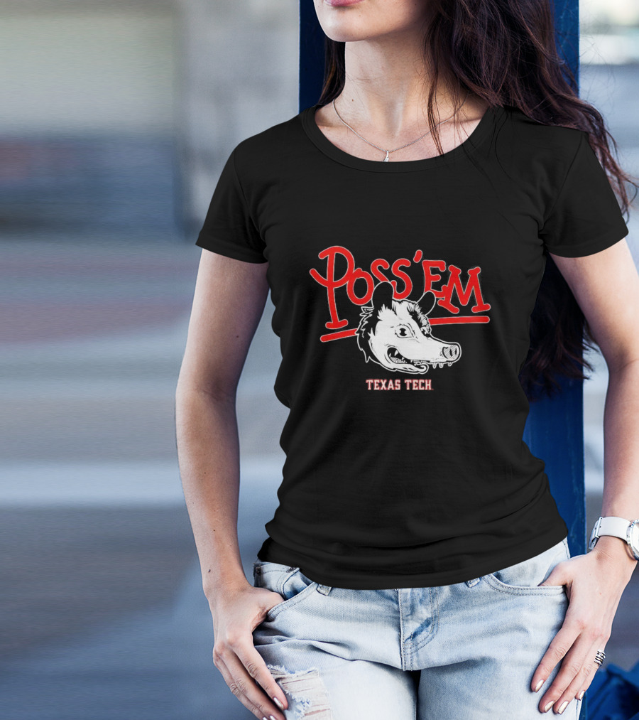 Texas Tech Poss 'Em Rally Possum Football T-Shirt