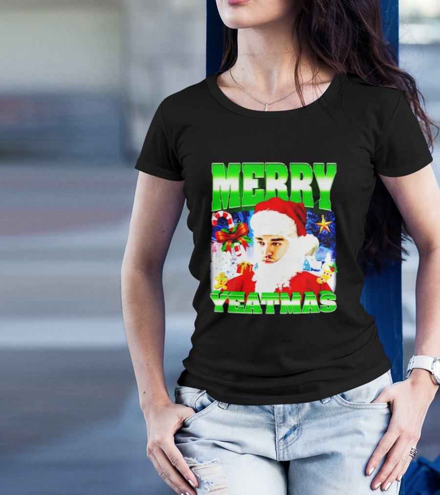 Merry Yeatmas Yeat Rapper Christmas Santa Claus Holiday T-Shirt