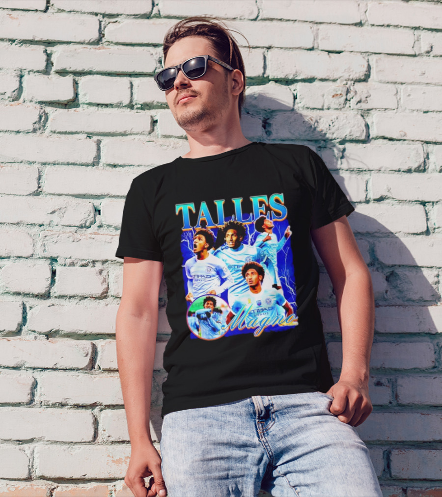 Talles Magno Etihad Airways Lightning Soccer Montage T-Shirt