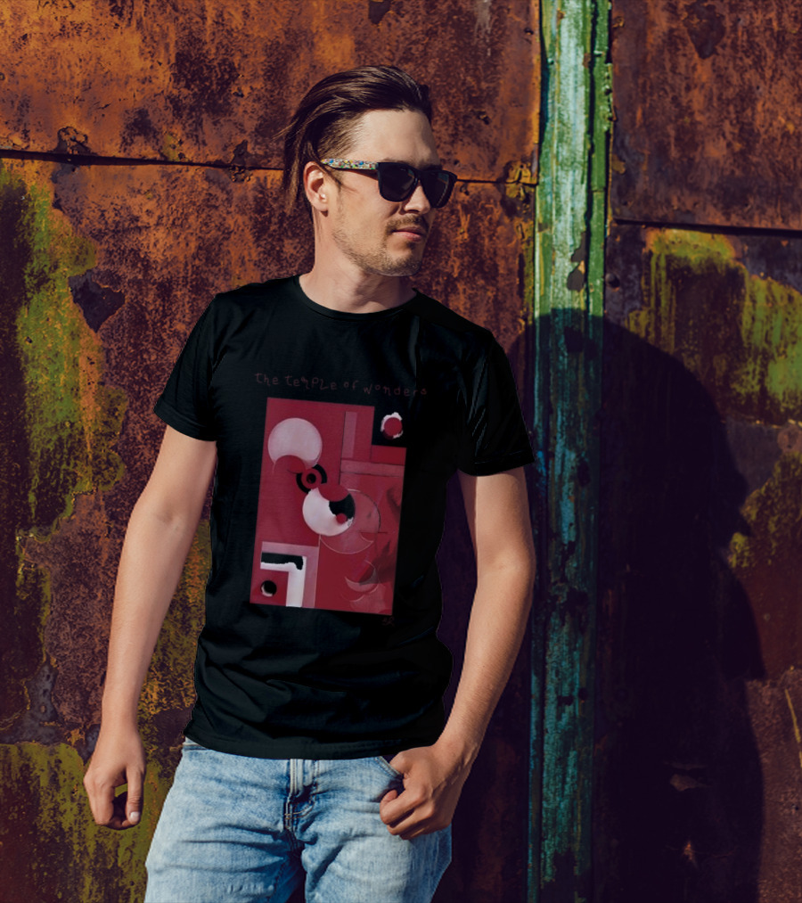 The Temple Of Wonders Abstract Geometric Red Circles And Shapes T-Shirt