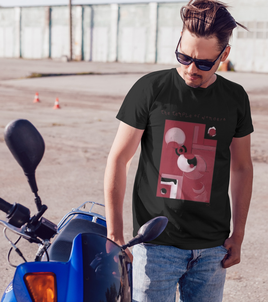 The Temple Of Wonders Abstract Geometric Red Circles And Shapes T-Shirt