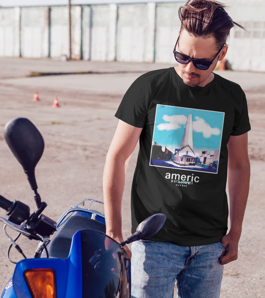 Americ Anfootball Futbol House And Obelisk Cityscape T-Shirt