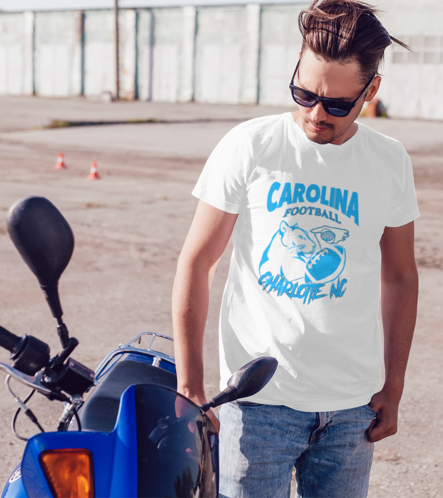 Carolina Football Since 1995 Charlotte NC Panther T-Shirt
