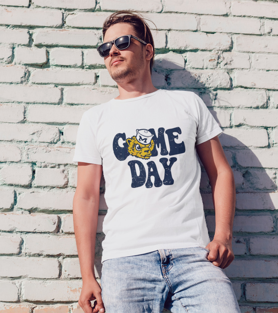University Of Michigan Game Day Vintage Wolverine T-Shirt