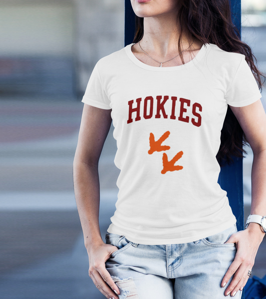 Hokies With Orange Footprints T-Shirt